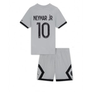 Paris Saint-Germain Neymar Jr #10 kläder Barn 2022-23 Bortatröja Kortärmad (+ korta byxor)